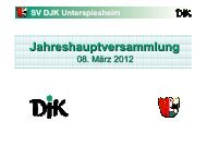 Präsentation zur JHV 2012 - SV DJK Unterspiesheim