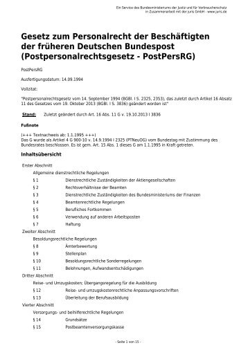 Postpersonalrechtsgesetz