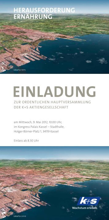 Einladung mit Tagesordnung - K+S Aktiengesellschaft