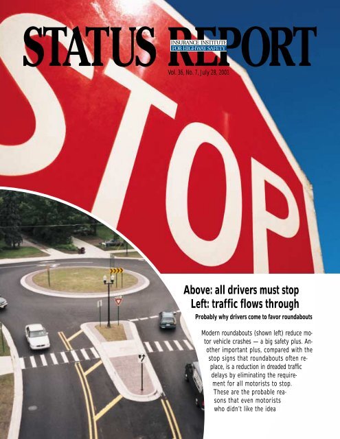 Status Report, Vol. 36, No. 7, July 28, 2001 - Insurance Institute for ...
