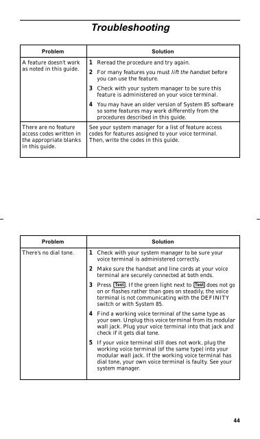 DEFINITY Communications System Generic 2 and System 85