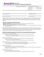 Professional Judgment Appeal Form - Kansas State University