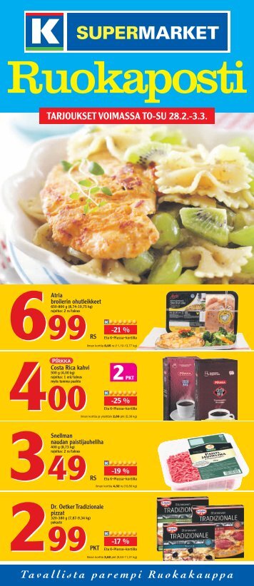 TARJOUKSET VOIMASSA TO-SU 28.2.-3.3. - K-supermarket