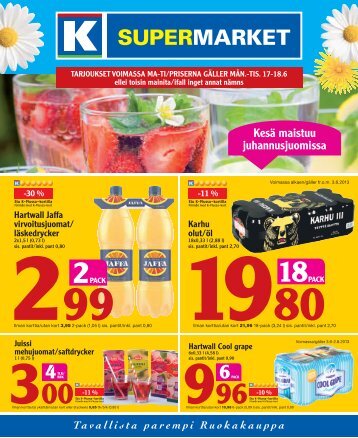 KesÃ¤ maistuu juhannusjuomissa - K-supermarket