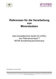 Referenzen fÃ¼r die Verarbeitung von Mineralsalzen - K-UTEC AG ...