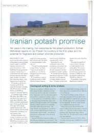 Iranian potash promise - K-UTEC AG Salt Technologies