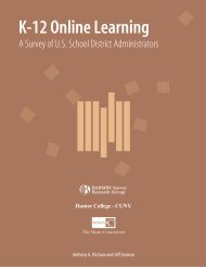 K-12 Online Learning - Babson Survey Research Group