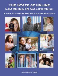The State of Online Learning in California: - K12HSN