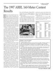 1997 ARRL 160 Contest QST Report