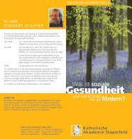 Gesundheit - Katholische Akademie Stapelfeld