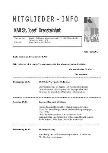 Mitgliederinfo 2013-6 _7.pdf - KAB Drensteinfurt