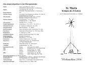 Pfarrbrief Weihnachten laden (28 Seiten) - Die Pfarrei St.Maria ...