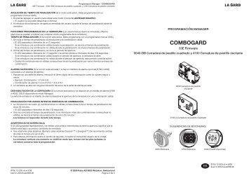 Instrucciones LG SWINGARD - COMBOGARD - Kaba