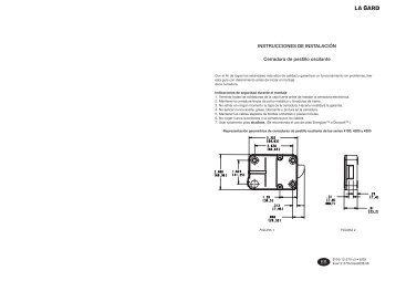 InstruccIones de InstalacIón ES cerradura de pestillo oscilante - Kaba