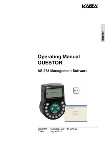 Operating Manual QUESTOR - Kaba Mauer GmbH