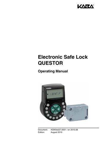 Electronic Safe Lock QUESTOR - Kaba Mauer GmbH