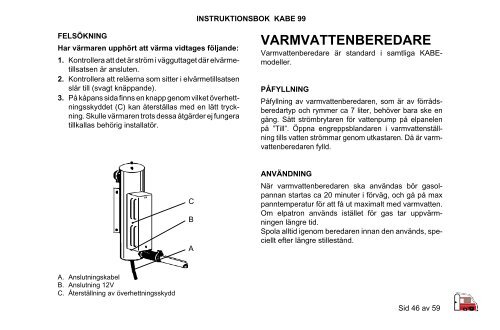 Alla modeller - Kabe