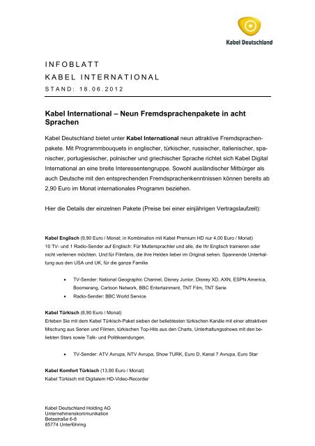 Download (PDF, 24 KB) - Kabel Deutschland