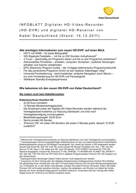 Download (PDF, 26 KB) - Kabel Deutschland