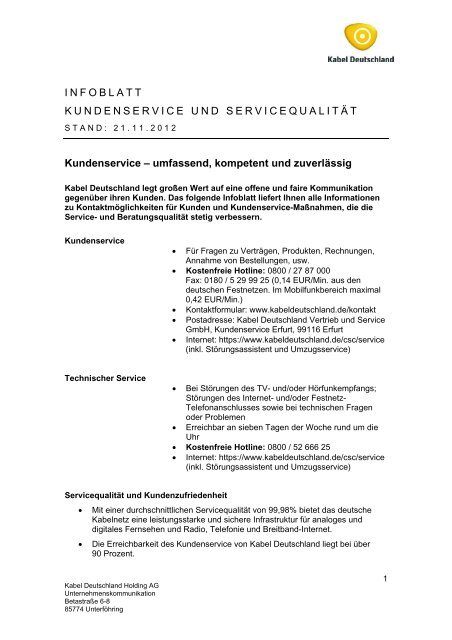 PDF, 25 KB - Kabel Deutschland