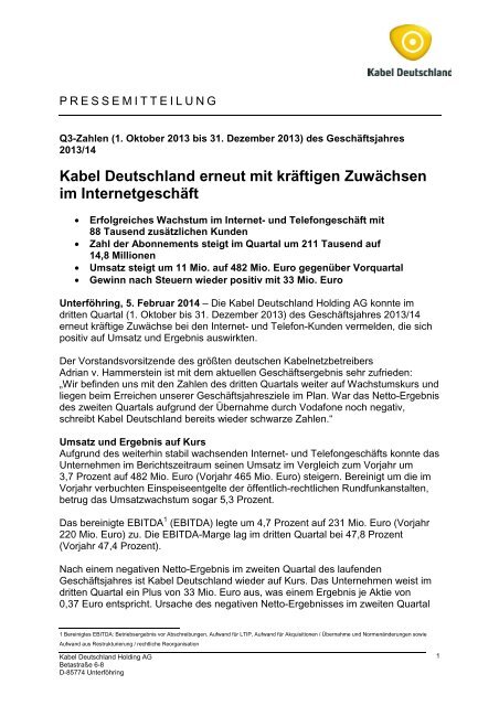 PDF, 69 KB - Kabel Deutschland