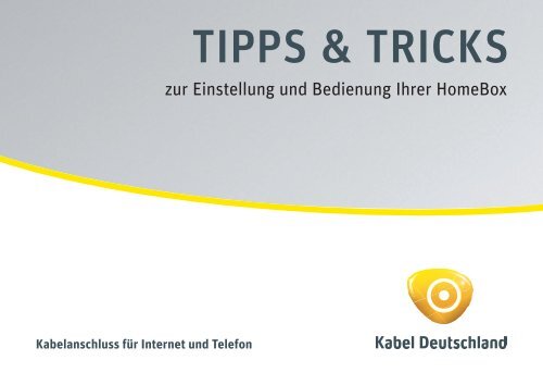 TIPPS &amp; TRICKS - Kabel Deutschland
