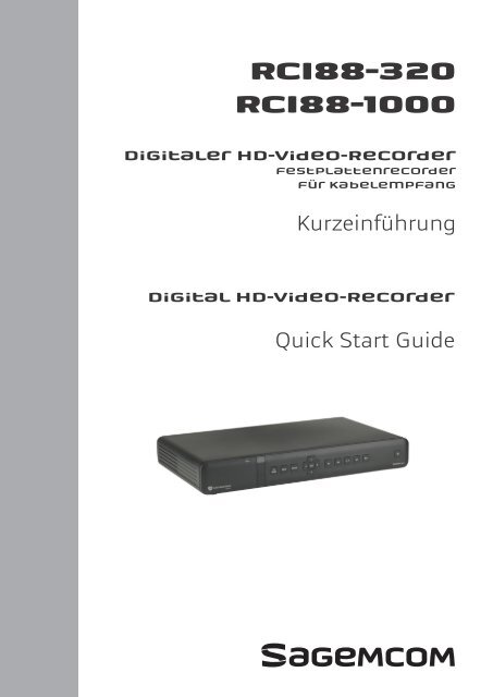 KurzeinfÃ¼hrung Digitaler HD-Video-Recorder - Kabel Deutschland