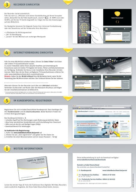 Aufbauanleitung Digitaler HD-Video-Recorder - Kabel Deutschland