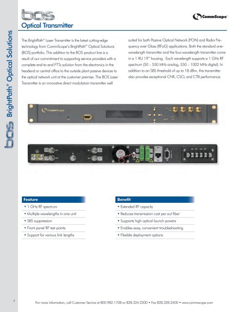 BrightPathÂ® Optical Solutions Product Catalog ... - KABELKON