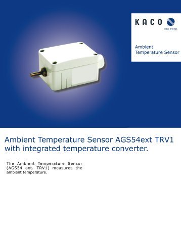 Ambient Temperature Sensor AGS54ext TRV1 with integrated ...