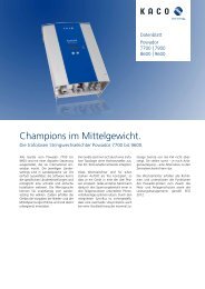 Champions im Mittelgewicht. - KACO new energy