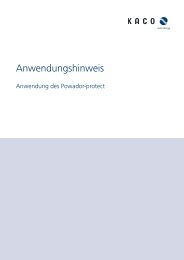 Anwendungshinweis - KACO new energy, Inc.