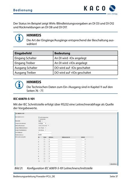 Powador-proLOG und Powador-PCU Bedienungsanleitung ...