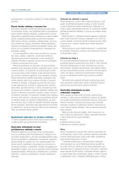 AUDITOR 2/2010 - Komora auditorÅ¯ ÄeskÃ© republiky