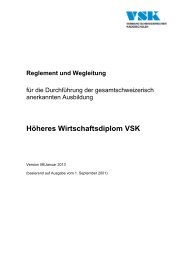 Reglement 2013 (PDF) - Verband Schweizerischer Kaderschulen