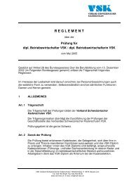 Reglement (PDF) - Verband Schweizerischer Kaderschulen