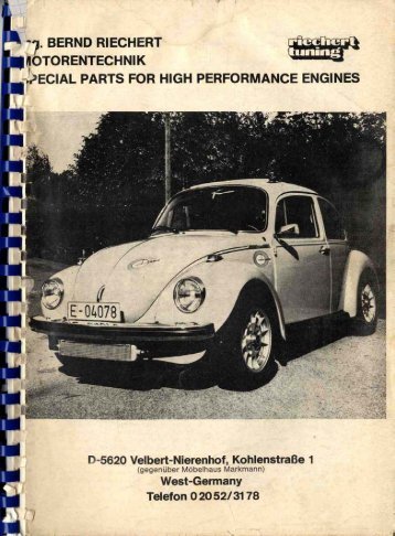 Riechert Katalog 1980