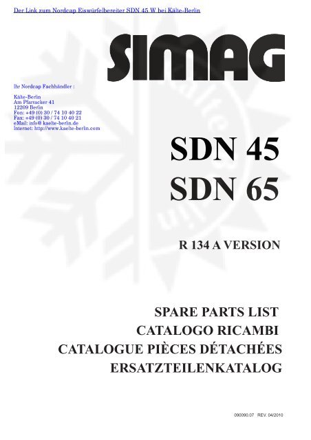 Nordcap EiswÃ¼rfelbereiter SDN 45 W - KÃ¤lte Berlin