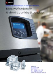 Broschuere Indigo-Serie - Manitowoc Foodservice