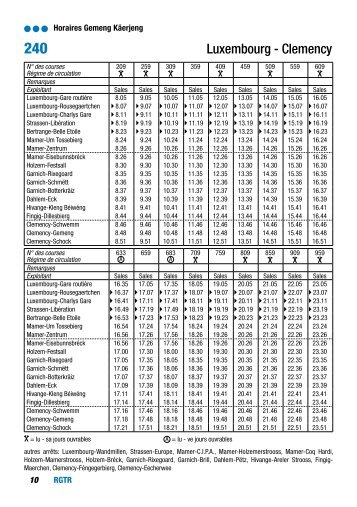 Bus RGTR Ligne 240 - KÃ¤erjeng