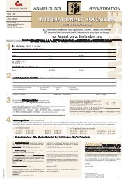 INTERNATIONALE HOLZMESSE INTERNATIONALE HOLZMESSE