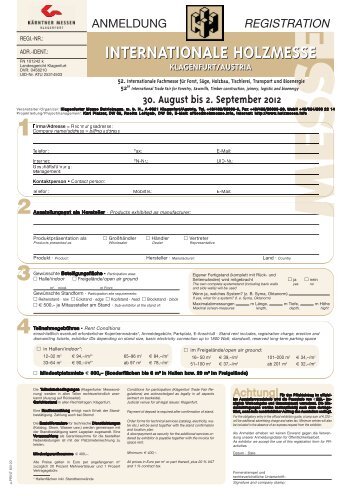 INTERNATIONALE HOLZMESSE INTERNATIONALE HOLZMESSE