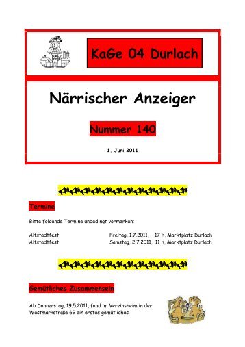 NAZ 140 - Karnevalsgesellschaft 1904 Durlach eV