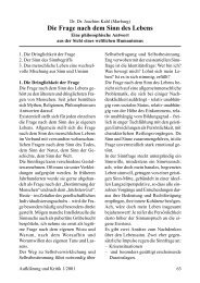 Die Frage nach dem Sinn des Lebens - Joachim Kahl, Marburg