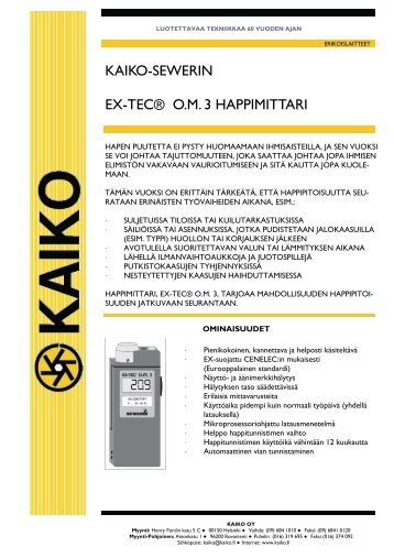 KAIKO-SEWERIN EX-TEC® O.M. 3 HAPPIMITTARI