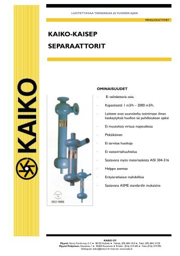 KAIKO-KAISEP SEPARAATTORIT