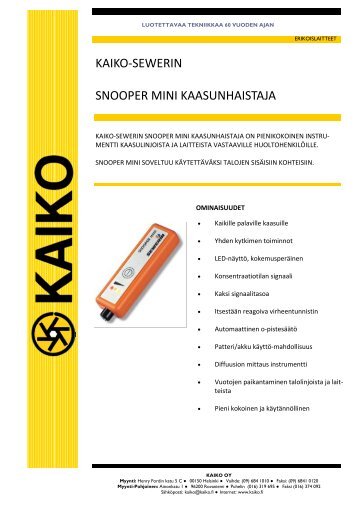 KAIKO-SEWERIN SNOOPER MINI KAASUNHAISTAJA