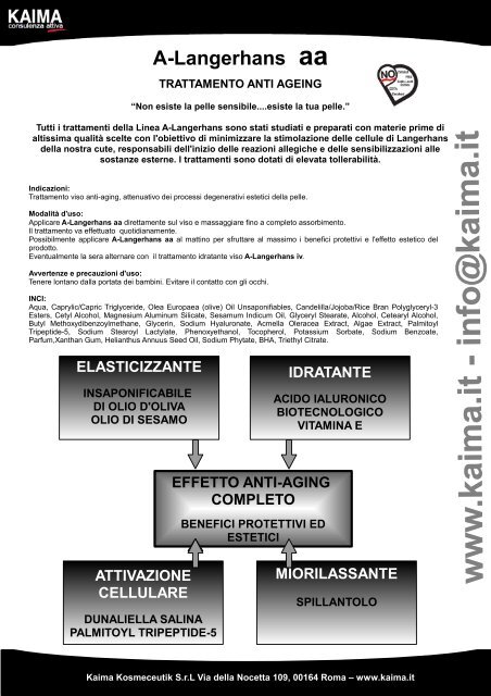 scarica la scheda tecnica - Kaima