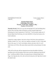 Download press release. - Kaimuki, Hawaii