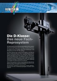 Die D-Klasse: Das neue Fach- Reprosystem - Kaiser Fototechnik